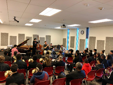 Picture of a jazz faculty combo demonstration Picture of a jazz faculty combo demonstration